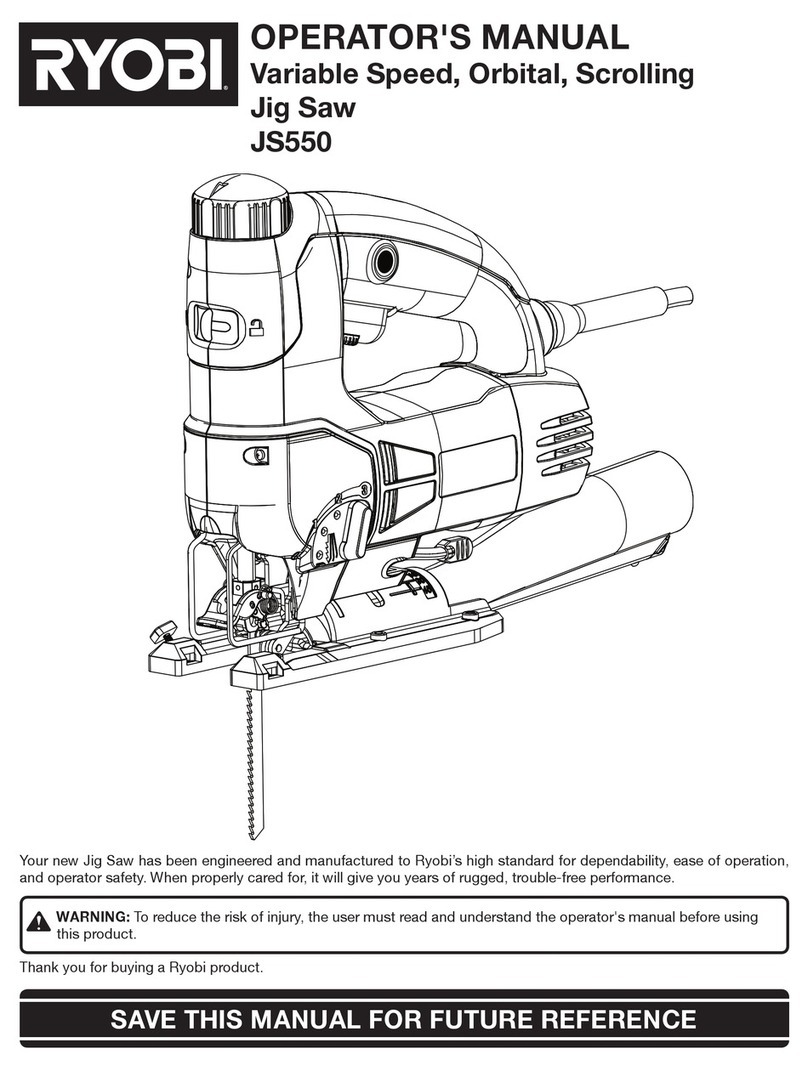 Ryobi Jig Saw User manual