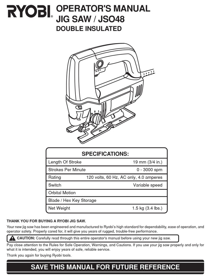 Ryobi JSO48 User manual Ryobi JSO48 User manual
