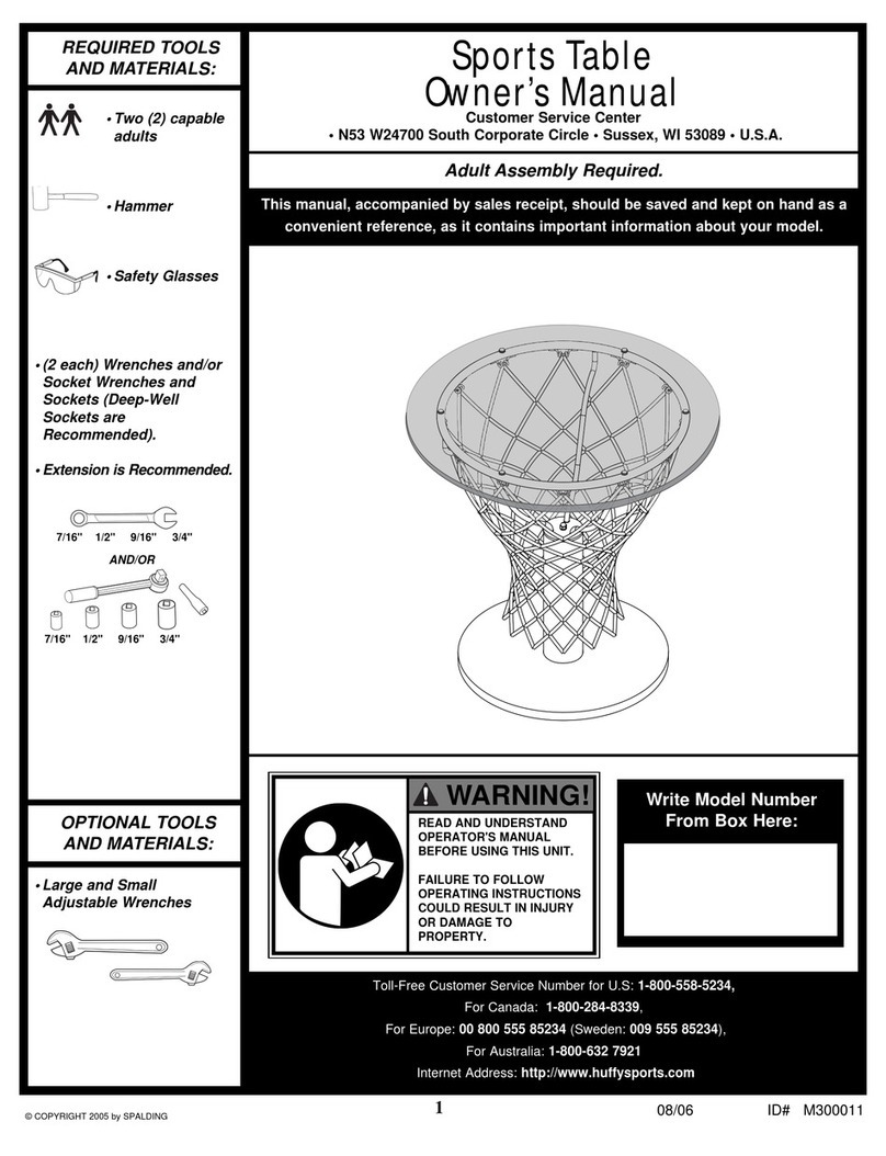 SPALDING M300011 owner's manual