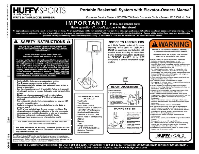 Huffy 211996C User manual