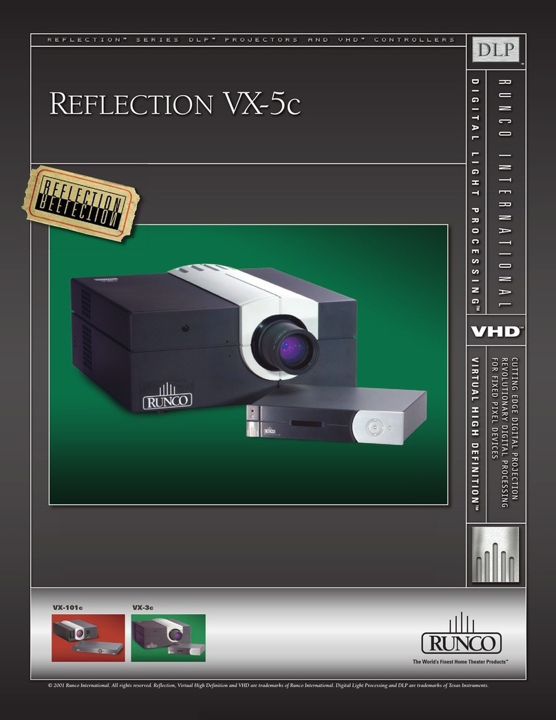 Runco Reflection VX-5c User manual