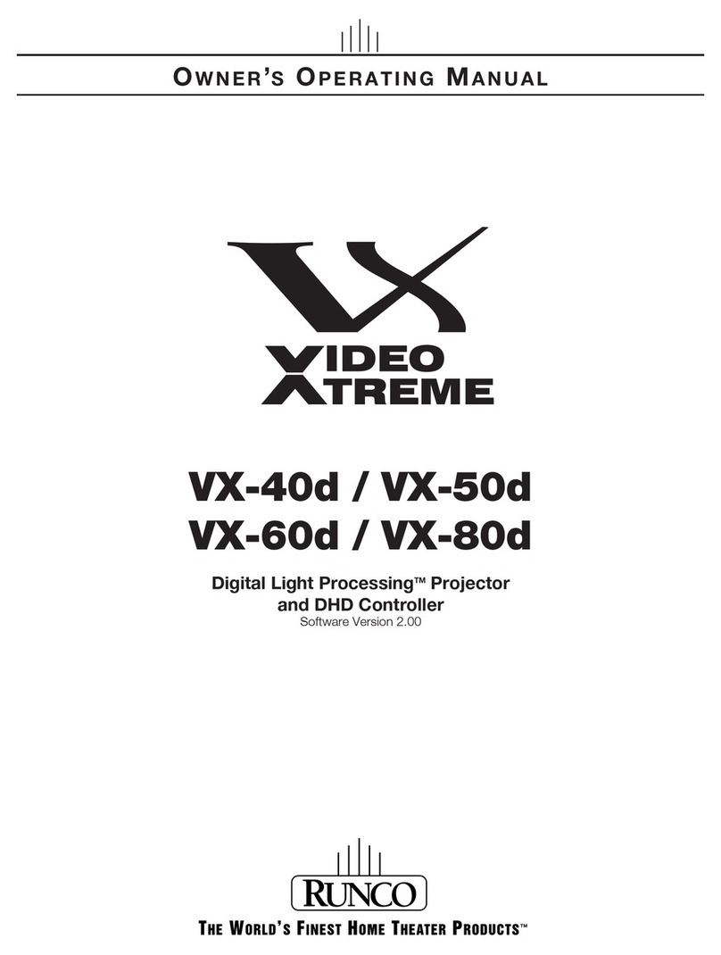 Runco Video Xtreme VX-40d Operation manual