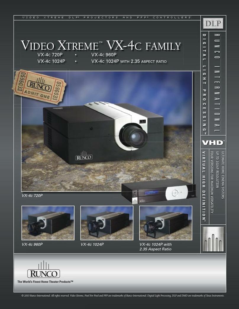Runco VIDEO XTREME VX-4C Series User manual