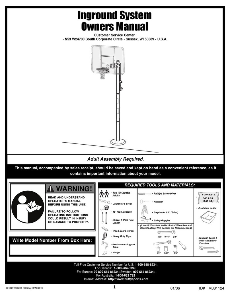 SPALDING M8811241 owner's manual
