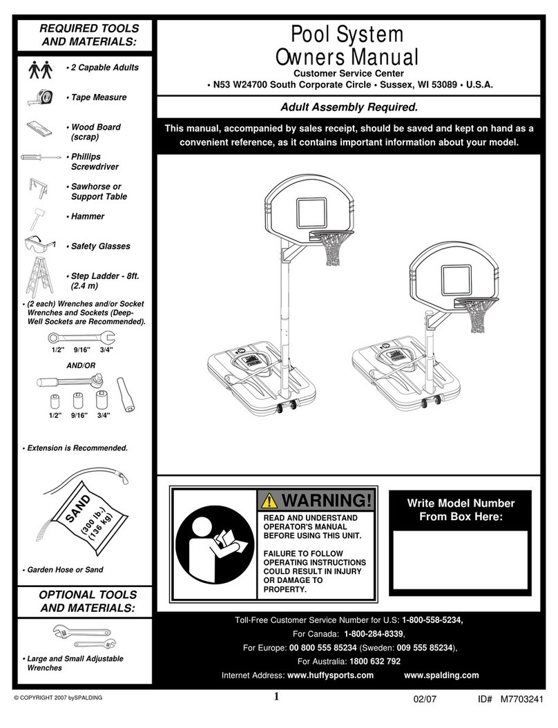 SPALDING M7703241 owner's manual