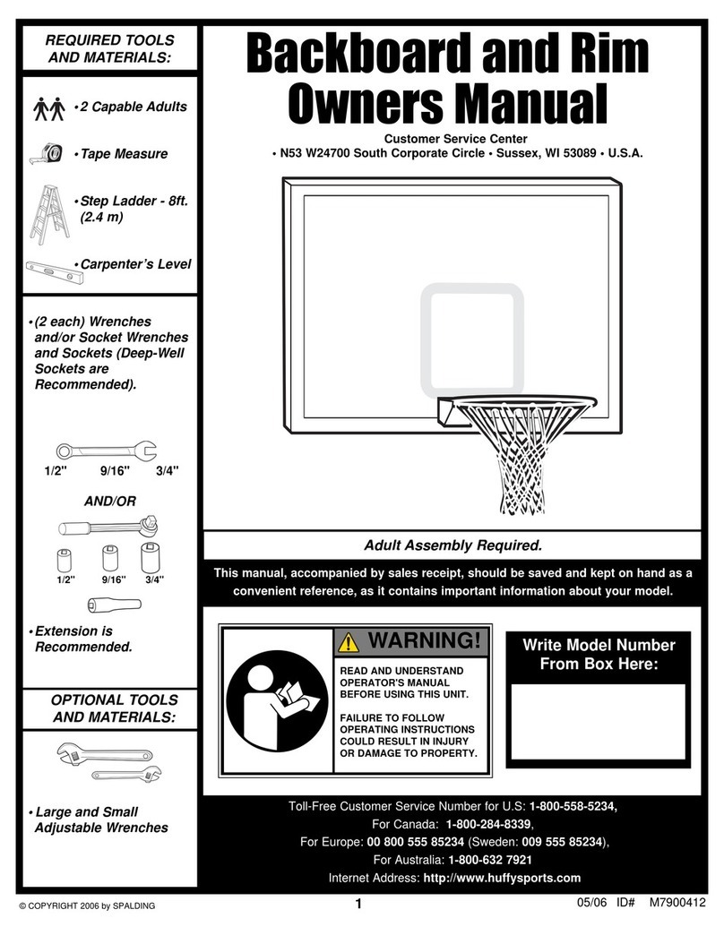 SPALDING M7900412 owner's manual