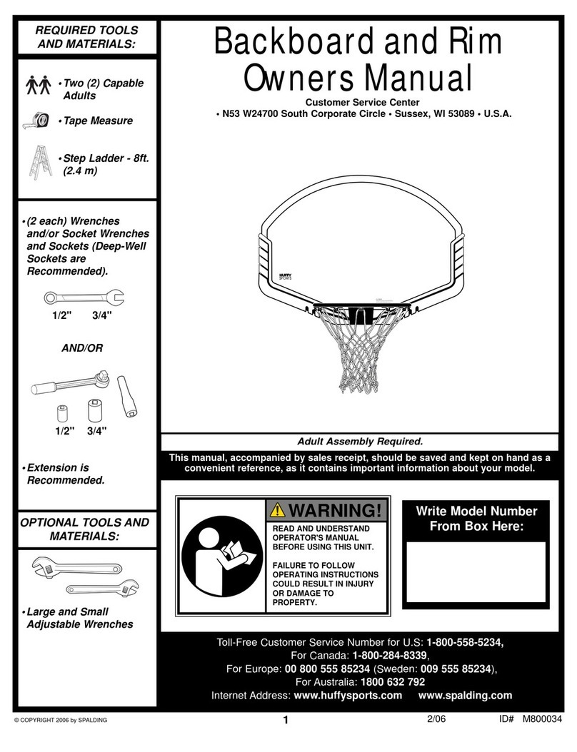 SPALDING M800034 owner's manual