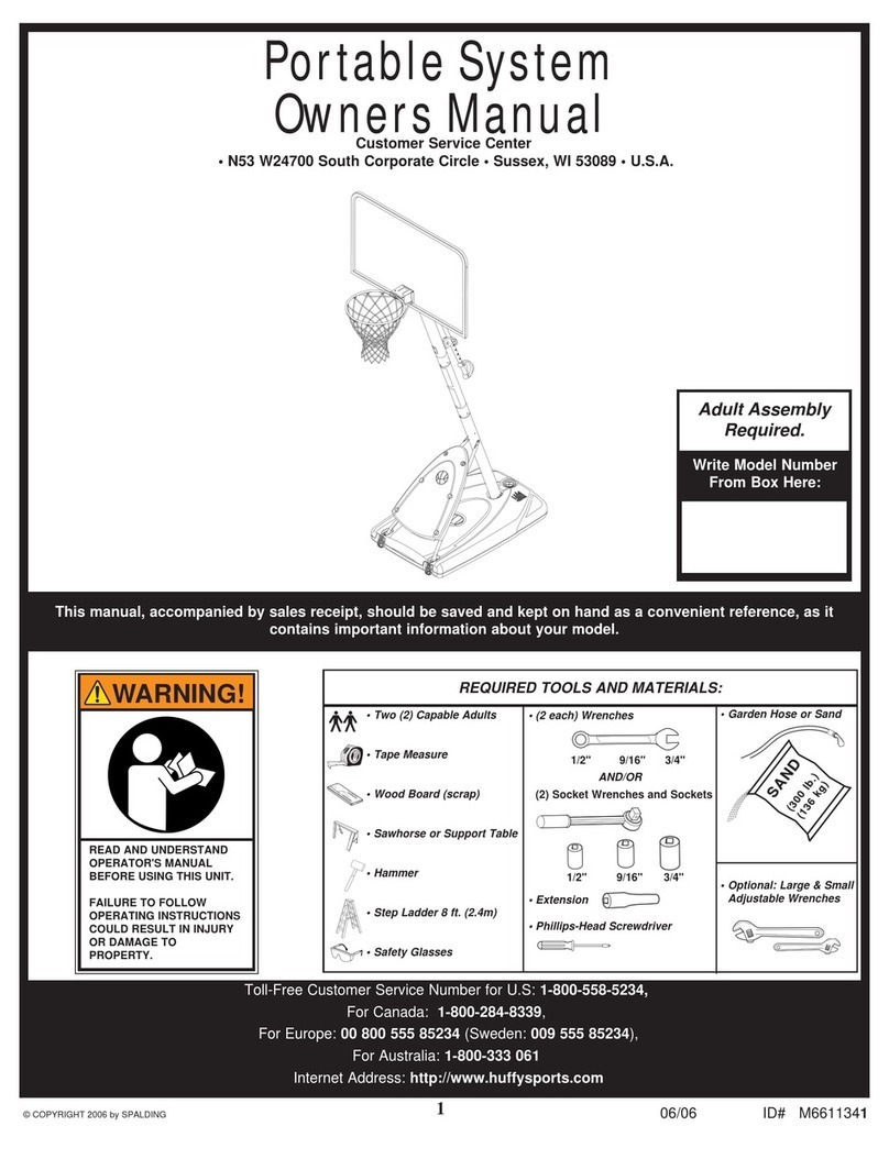 SPALDING M6611341 owner's manual