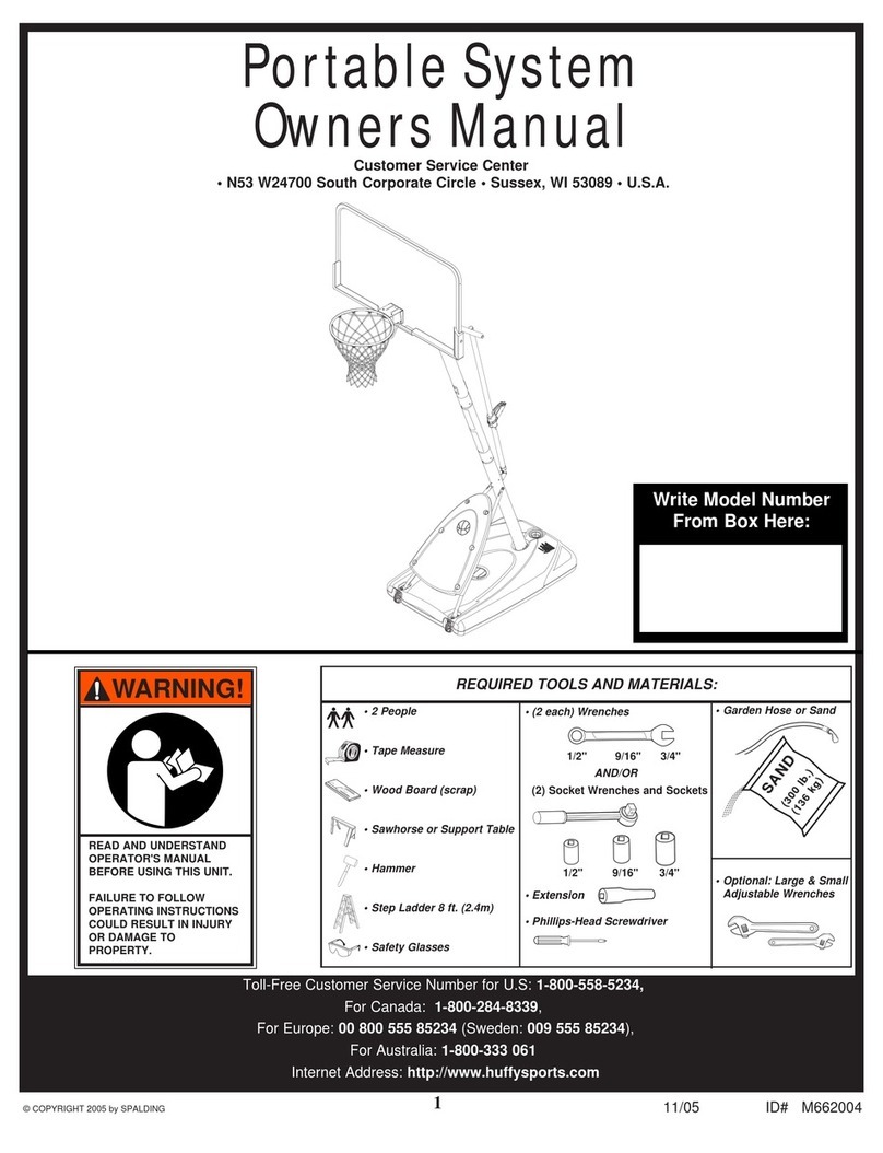 SPALDING M662004 owner's manual