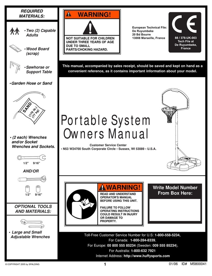 SPALDING M5800041 owner's manual