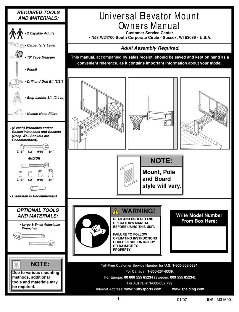 SPALDING M316001 owner's manual