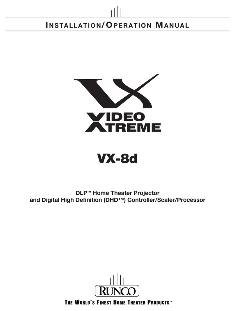 Runco VIDEOXTREME VX-8D User manual