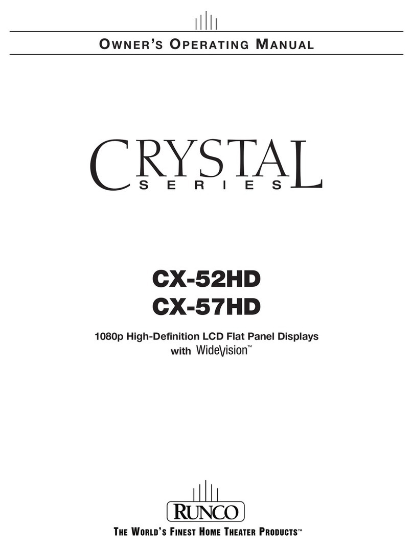 Runco CX-52HD Owner's operating manual