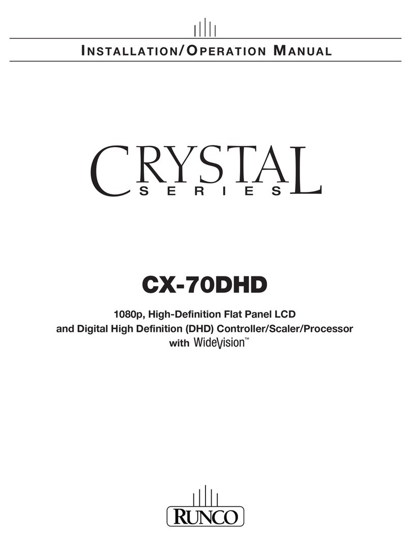 Runco CRYSTAL CX-70DHD User manual