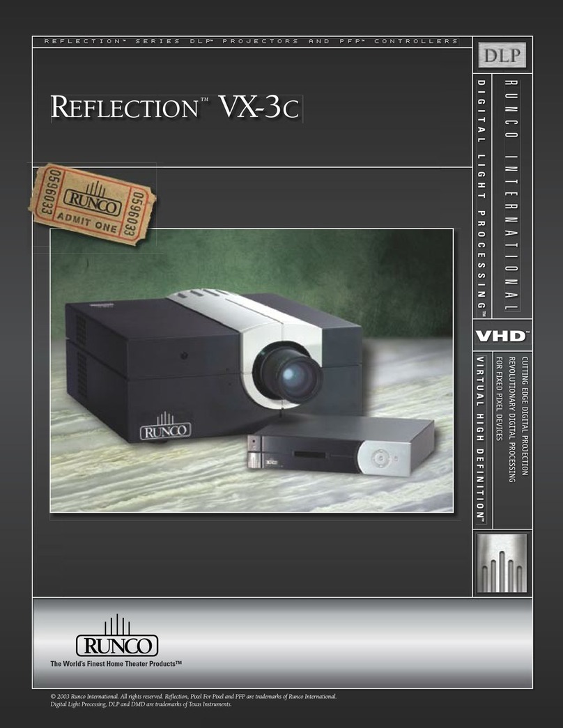 Runco Reflection VX-3C User manual