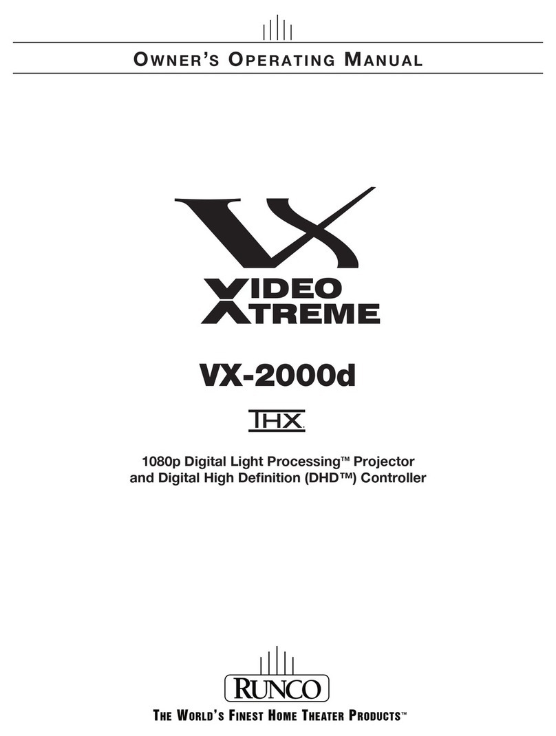 Runco RUNCO Video Xtreme VX-2000d User manual