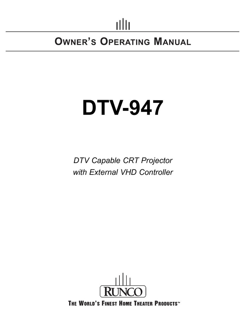 Runco DTV-947 Operation manual