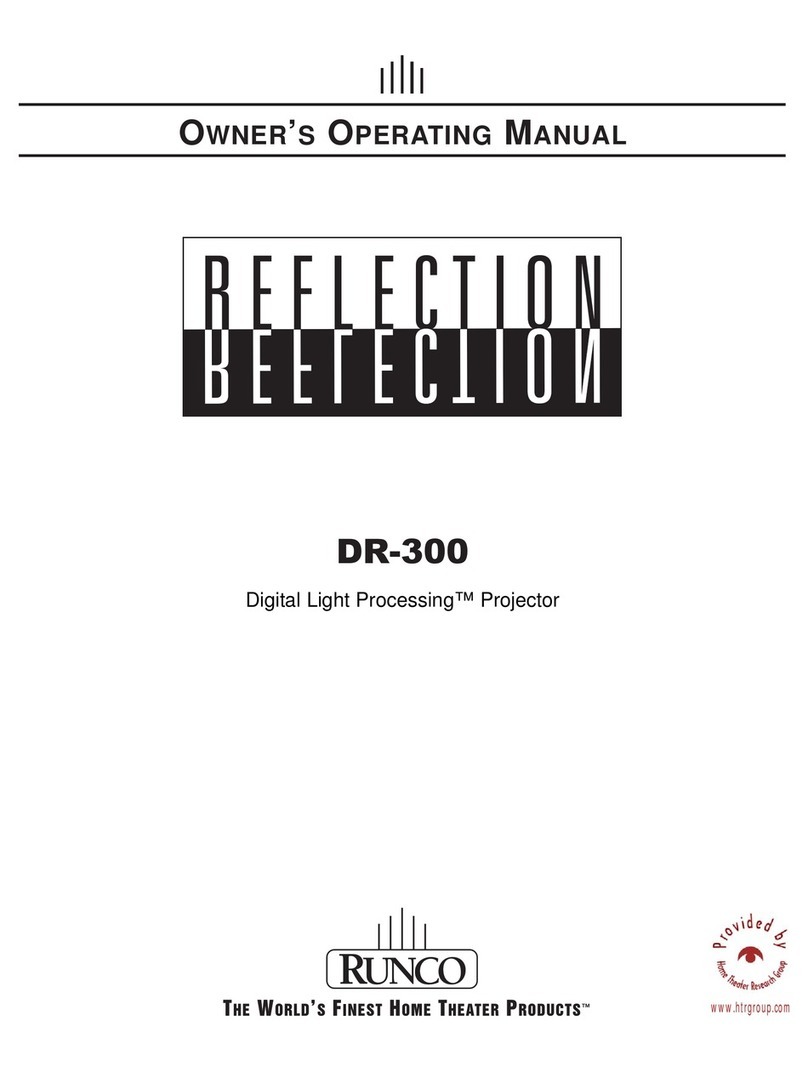 Runco Reflection DR-300 Operation manual
