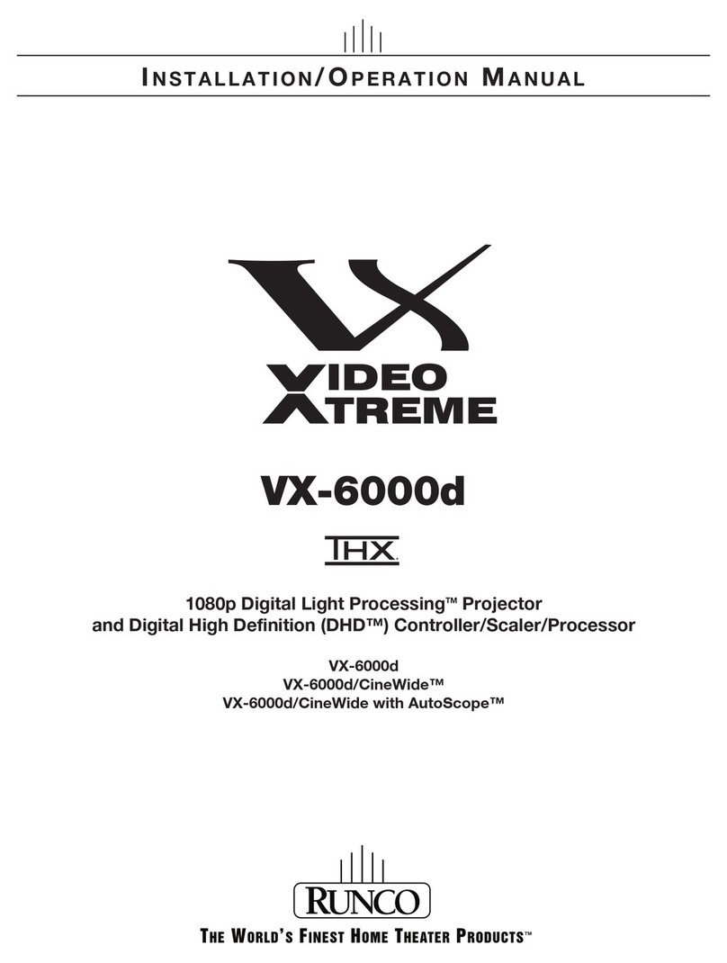 Runco CINEWIDE VX-6000D User manual
