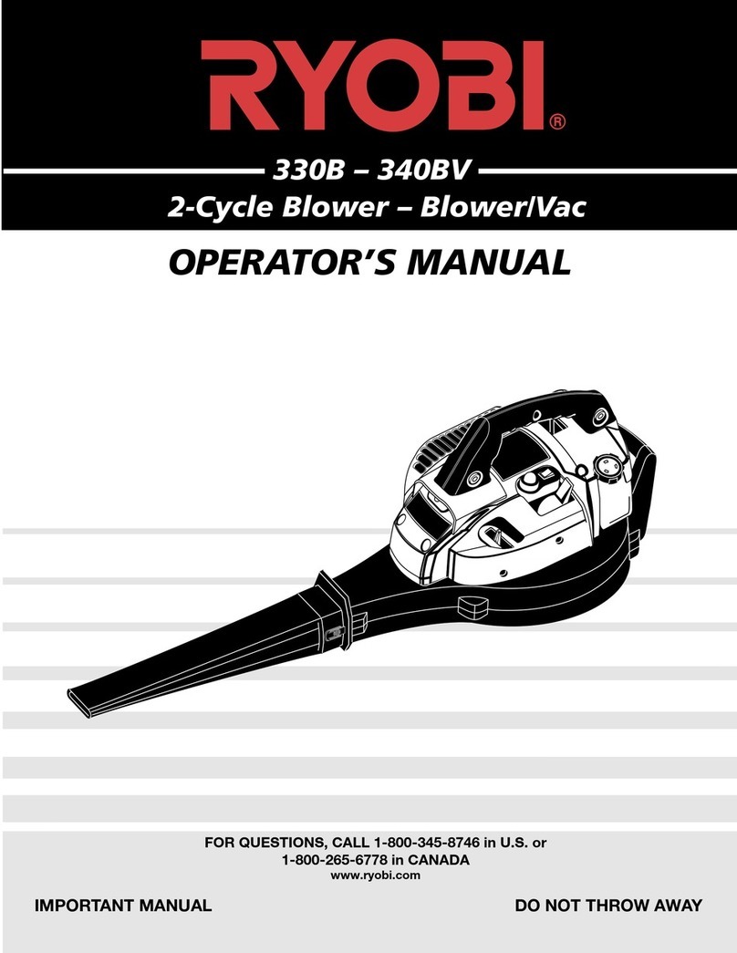 Ryobi 330B, 340BV User manual Ryobi 330B, 340BV User manual