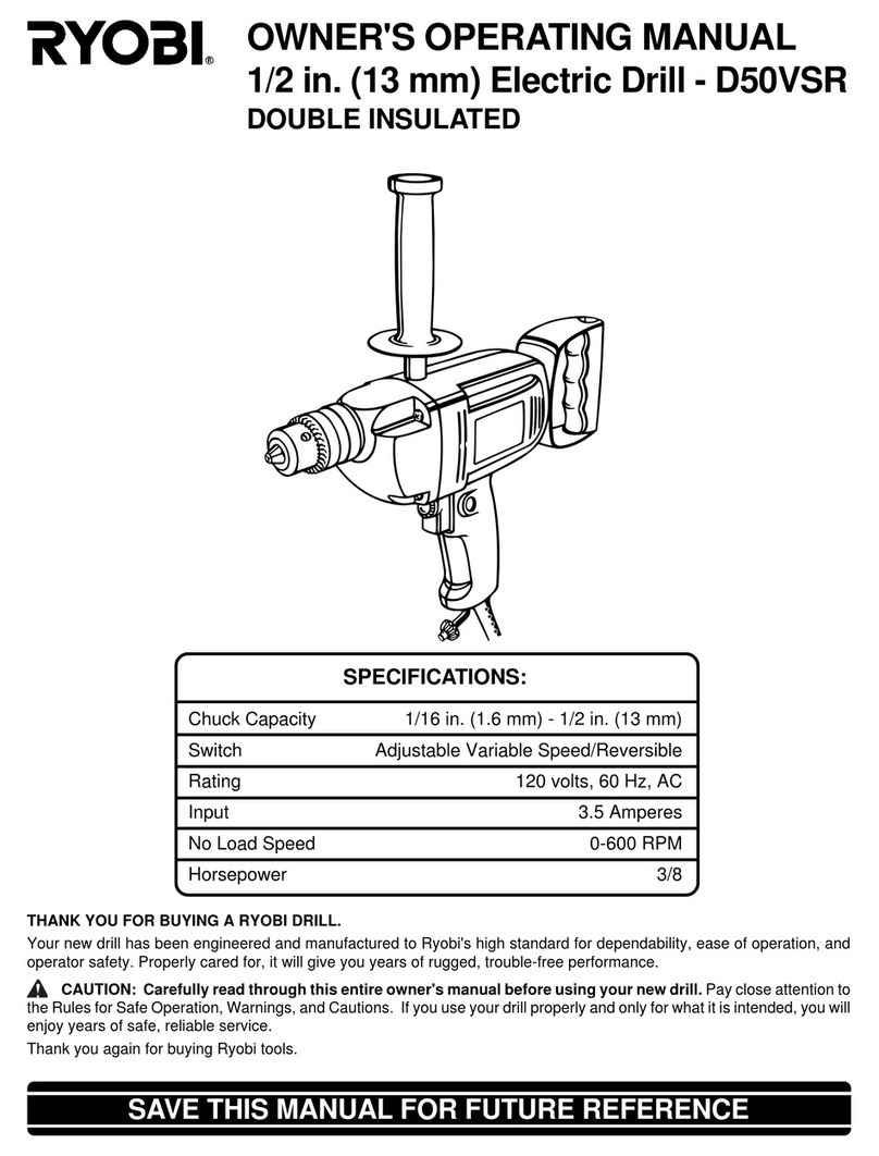 Ryobi D50VSR Operation manual