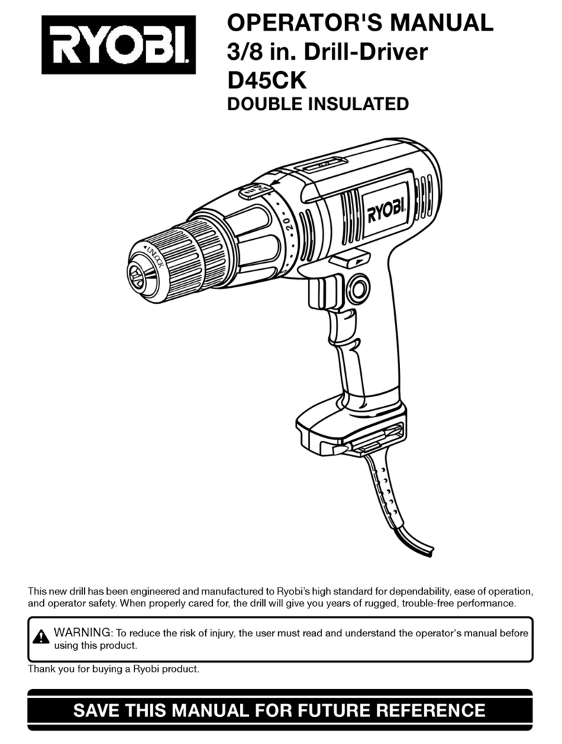 Ryobi D45CK Operator's manual