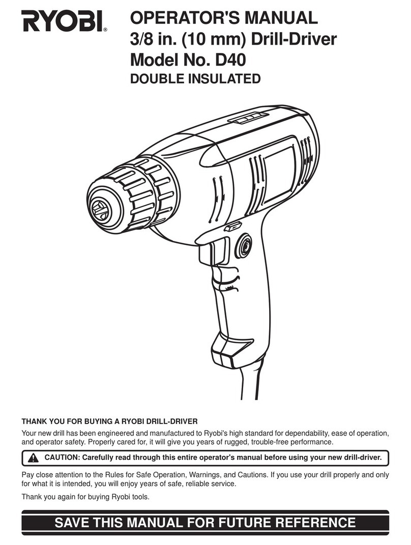 Ryobi D40 Operator's manual