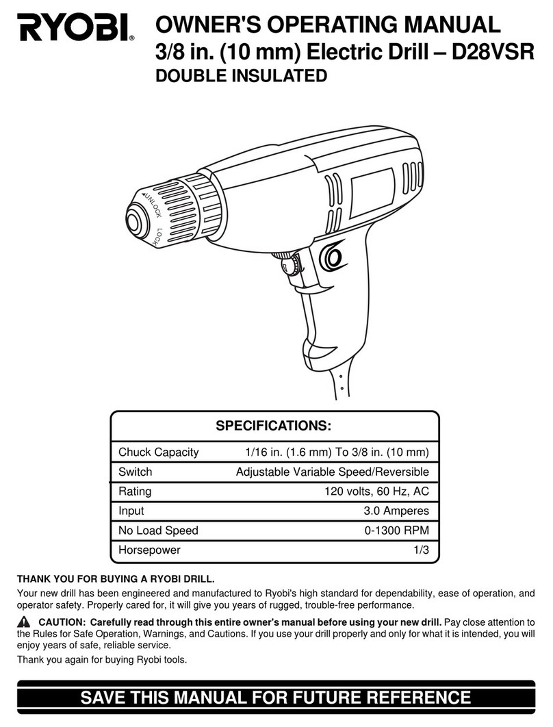 Ryobi D28VSR Operation manual