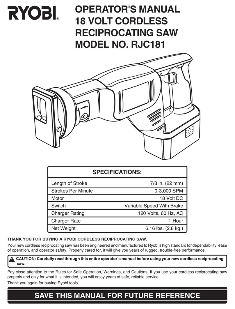 Ryobi RJC181 Operator's manual