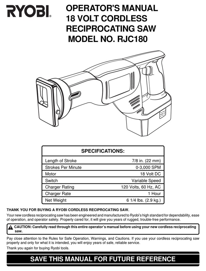 Ryobi RJC180 Operator's manual