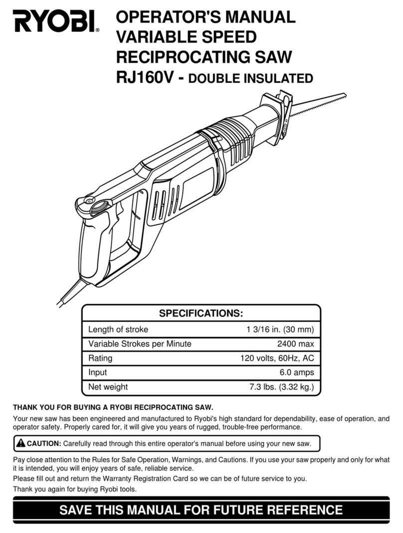 Ryobi RJ160V User manual