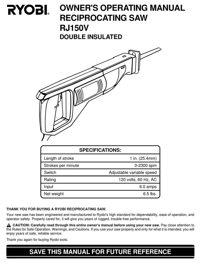 Ryobi RJ150V Operation manual