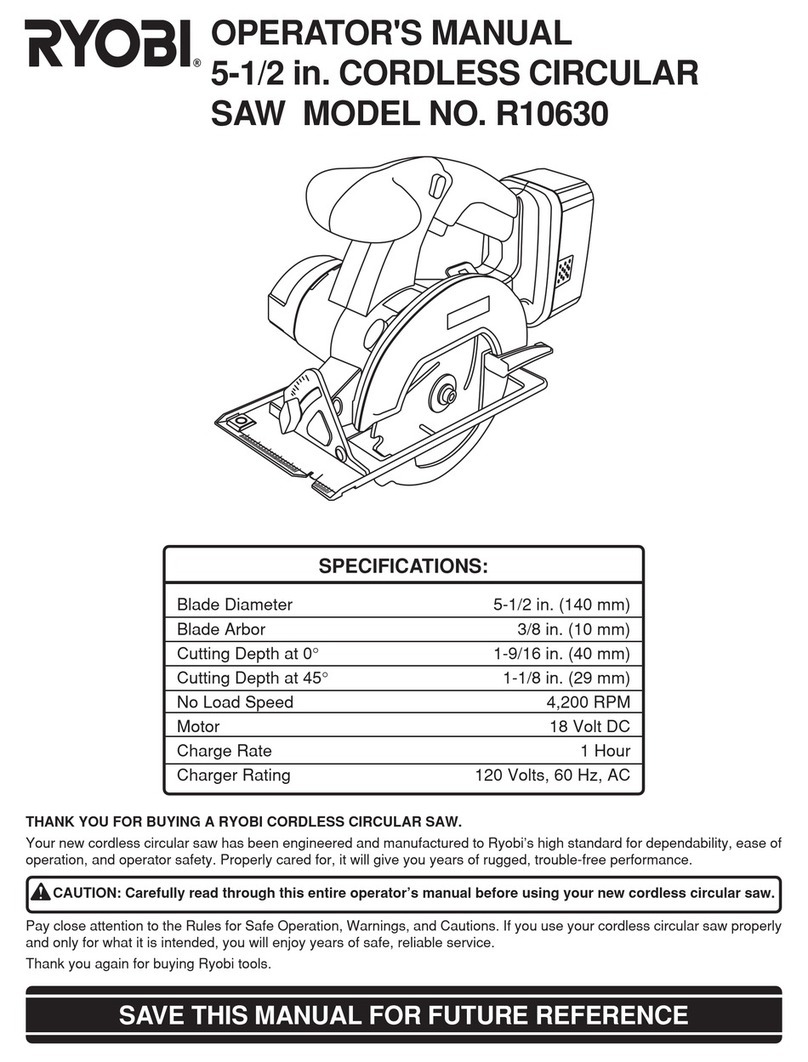 Ryobi R10630 User manual