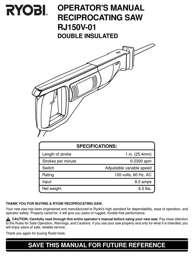 Ryobi RJ150V-01 Operator's manual