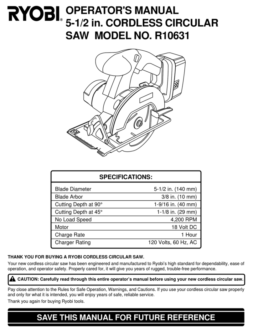 Ryobi R10631 Operator's manual