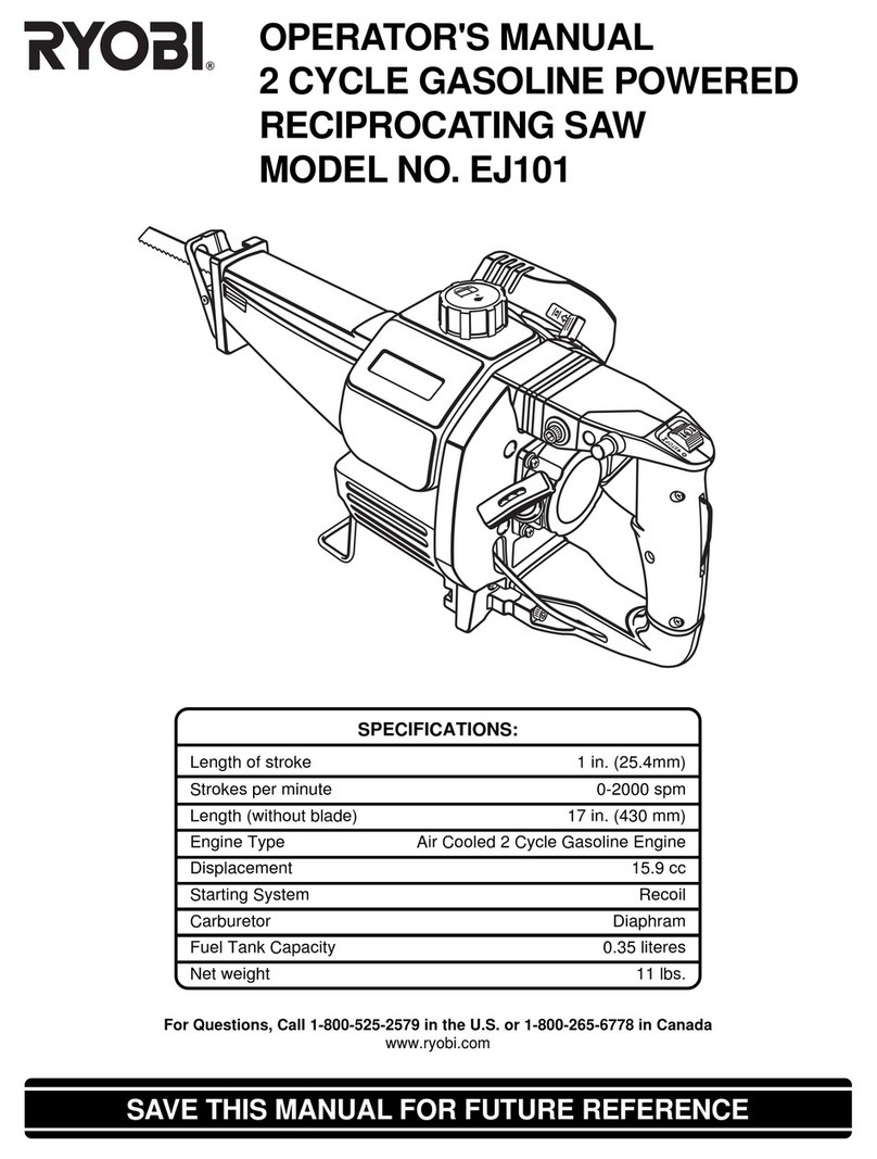 Ryobi EJ101 User manual