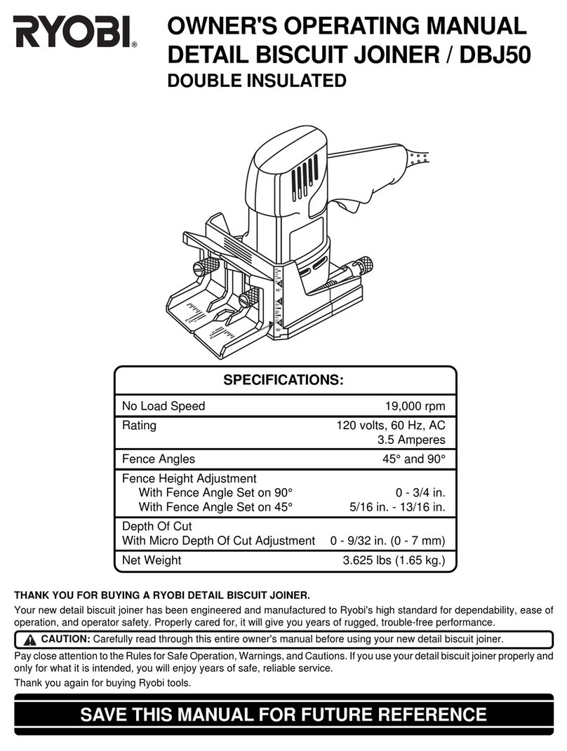 Ryobi DBJ50 Owner's operating manual