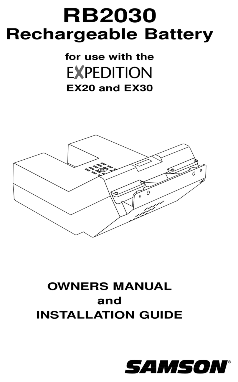 Samson RB2030 Owner's manual and installation guide Samson RB2030 Owner's manual and installation guide