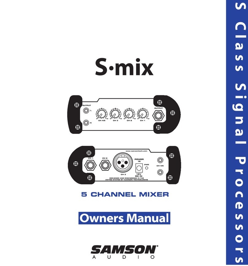 Samson CHANNEL MIXER owner's manual