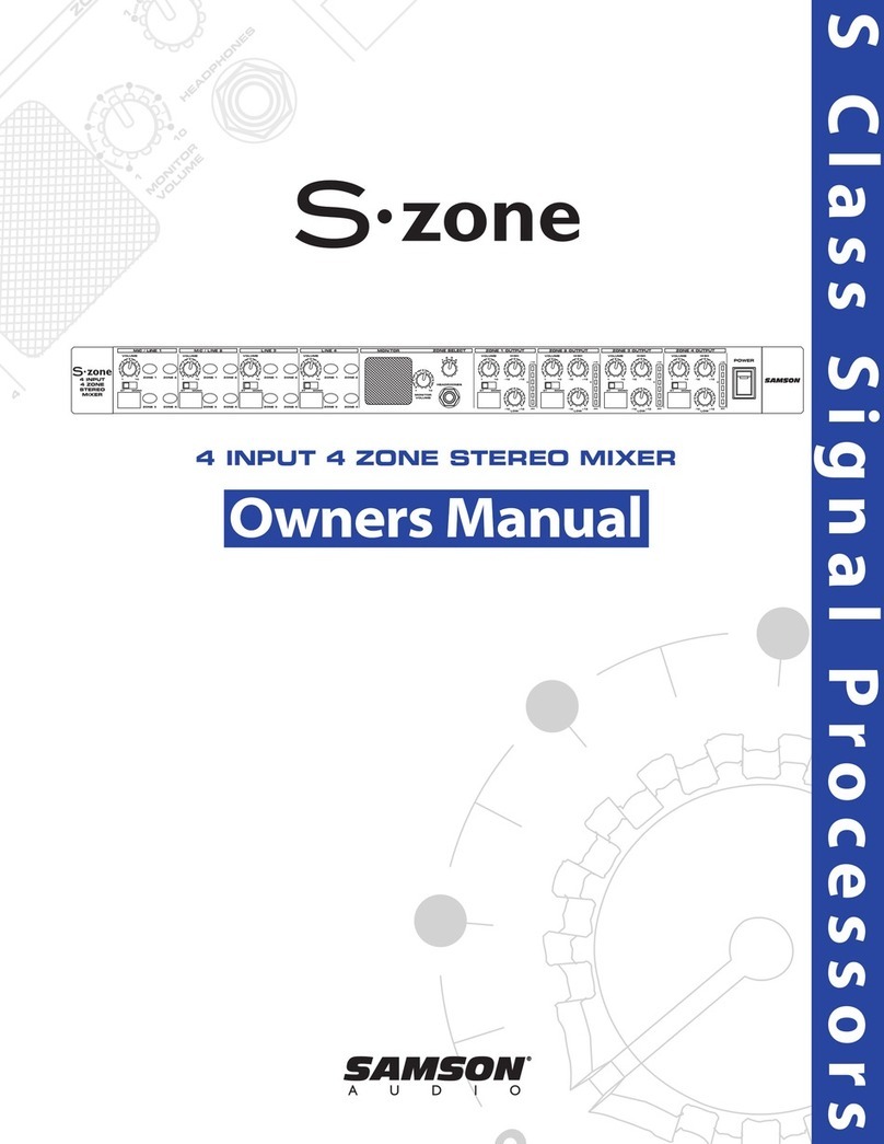Samson S-zone owner's manual