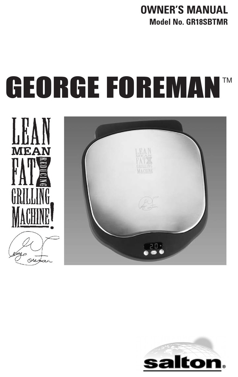 George Foreman GR18SBTMR User manual
