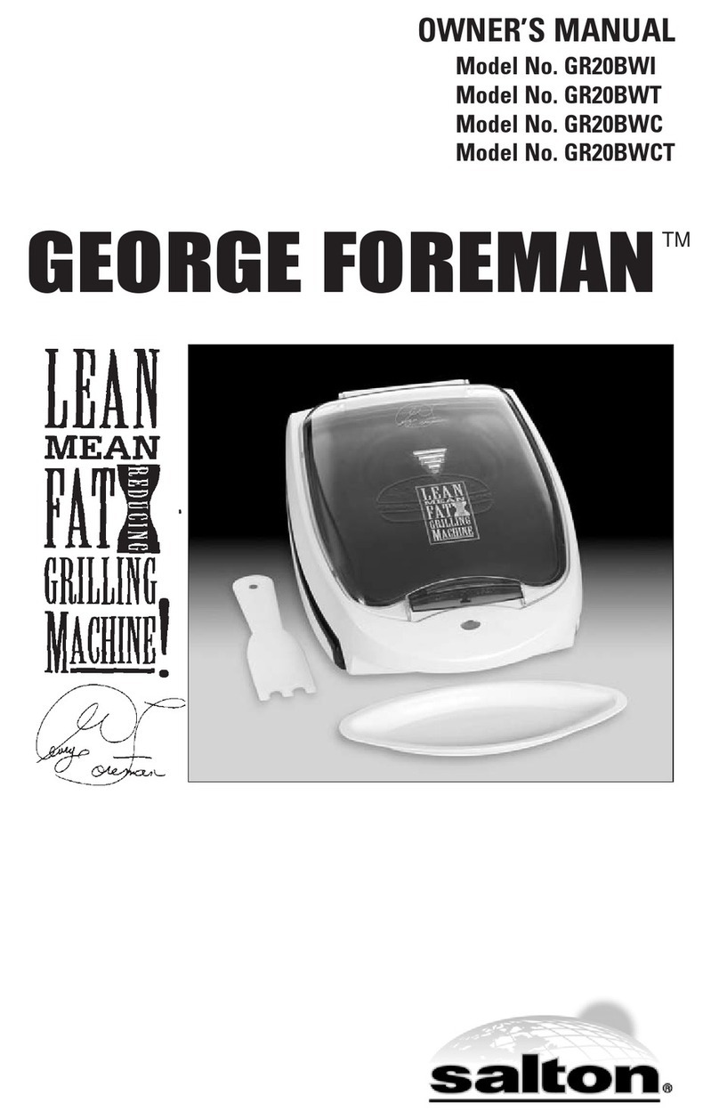 George Foreman GR20BWC User manual