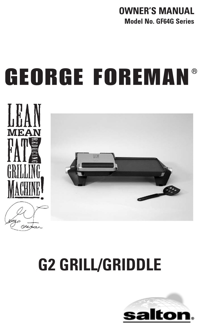 George Foreman GF64G Series User manual