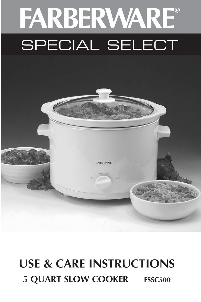 Farberware FSSC500 SPECIAL SELECT Use and care instructions
