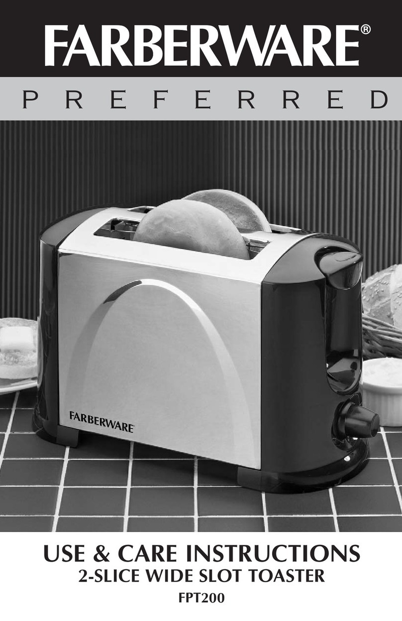 Farberware FPT200 Preferred Quick reference guide