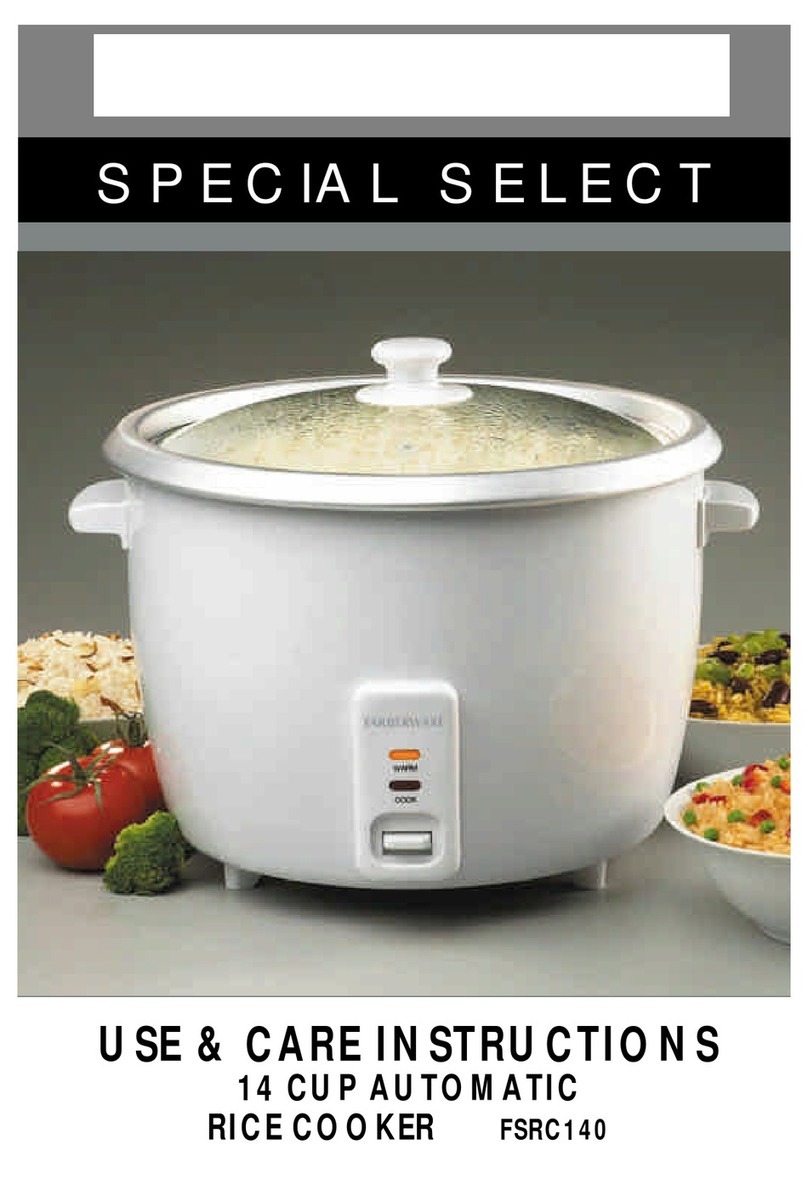 Farberware FSRC140 SPECIAL SELECT Use and care instructions