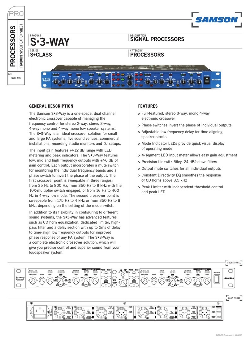 Samson Signal Processors S3-Way User manual