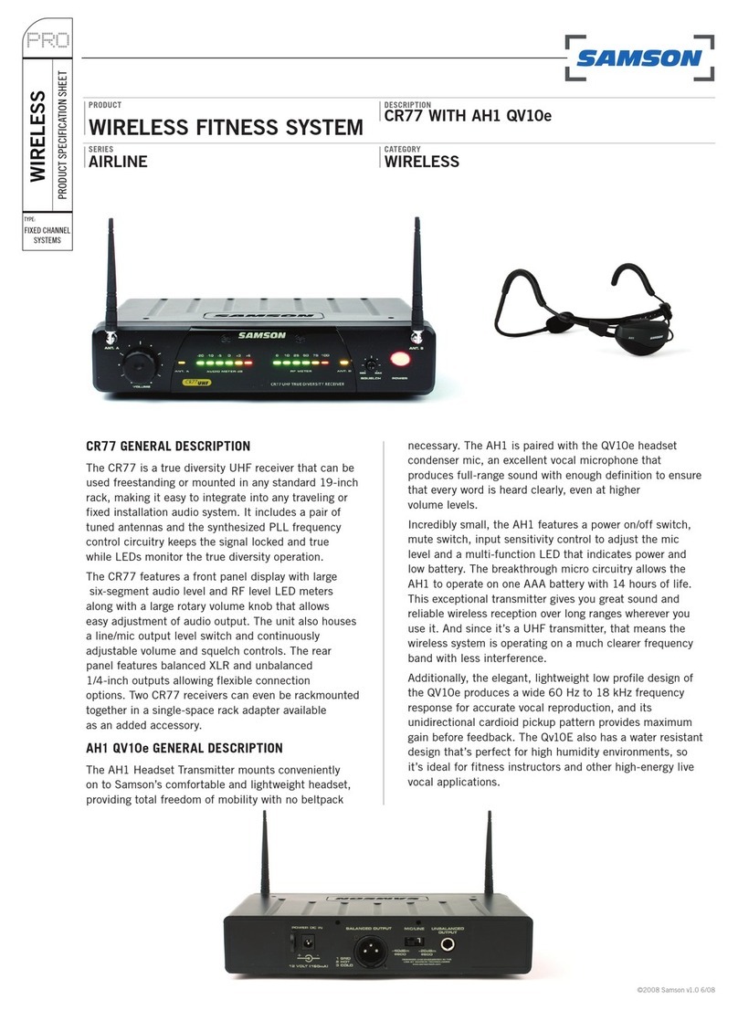 Samson AIRLINE CR77 User manual