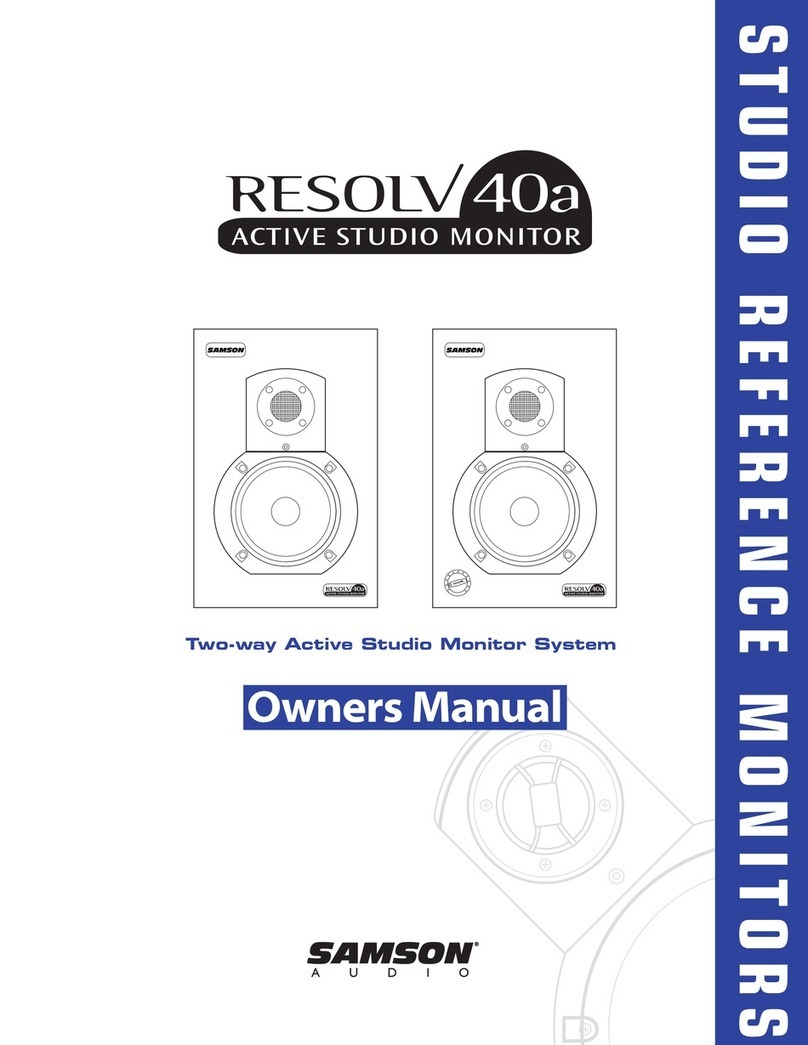 Samson Studio Reference Monitor System Resolv 40a owner's manual Samson Studio Reference Monitor System Resolv 40a owner's manual
