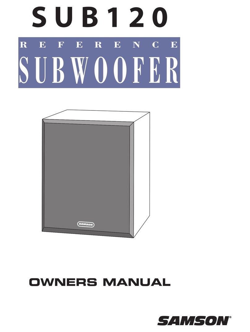 Samson SUB 120 owner's manual